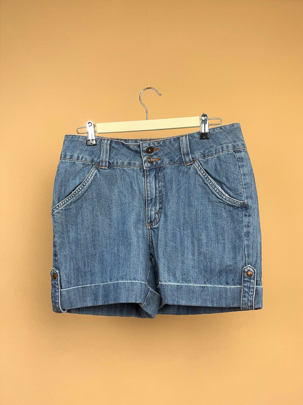 Y2K Riders Light Wash Denim Shorts