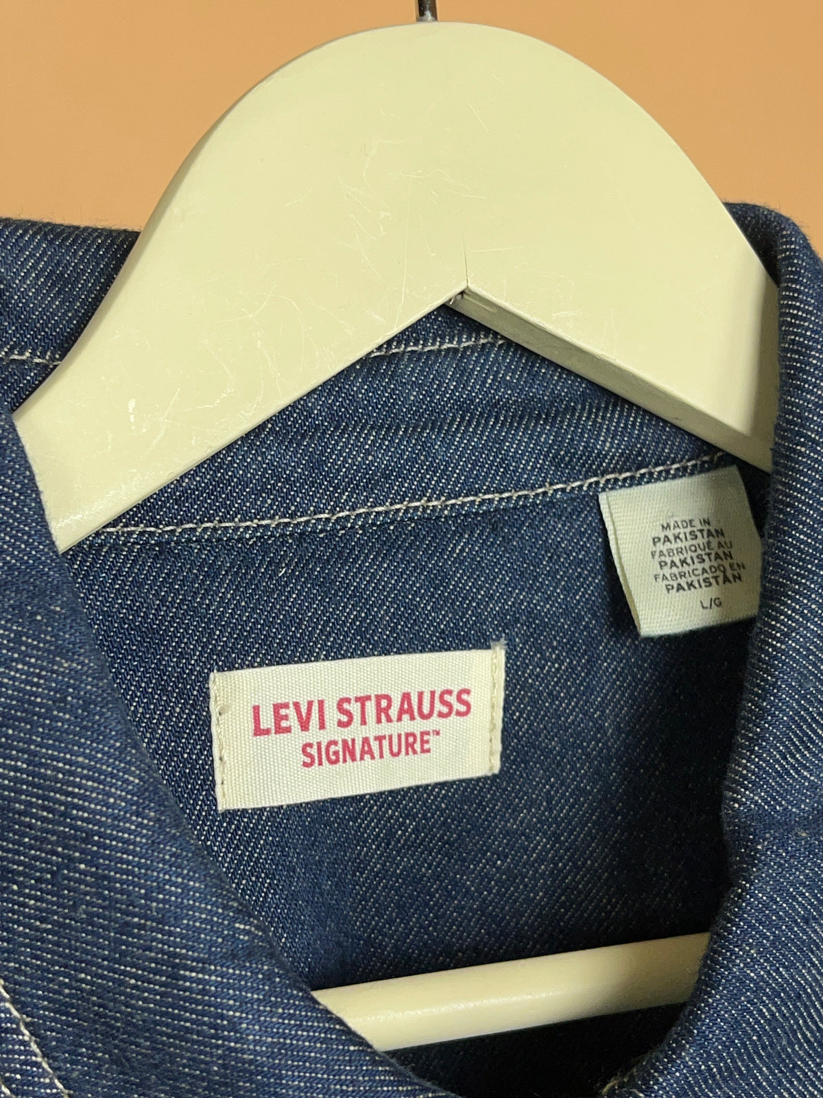 Y2K Levi's Signature Dark Indigo Denim Jacket - L