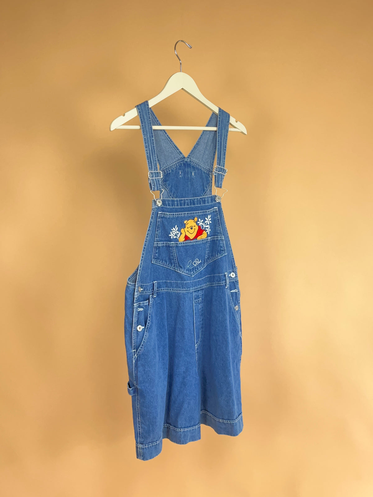 Y2K Winnie The Pooh Dungaree Shorts