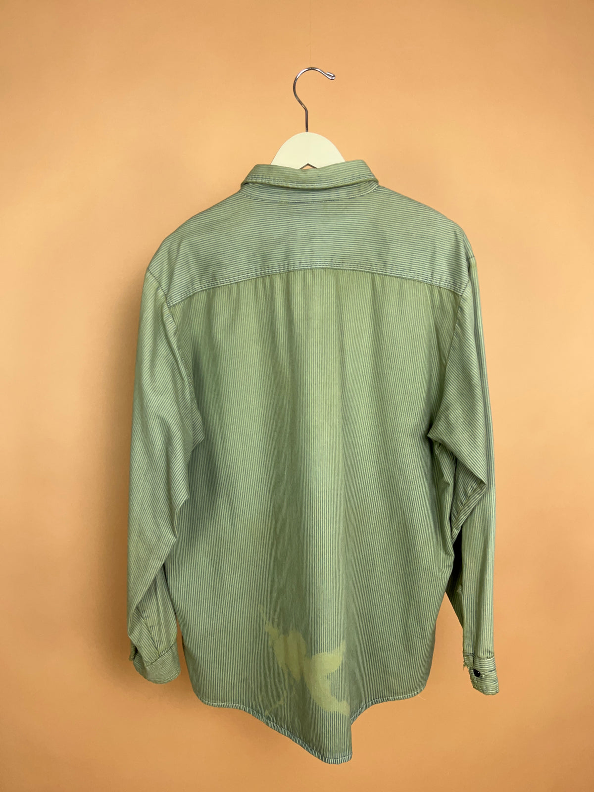 Vintage Five Brother Hickory Stripe Half-Zip Work Shirt Made In USA - L