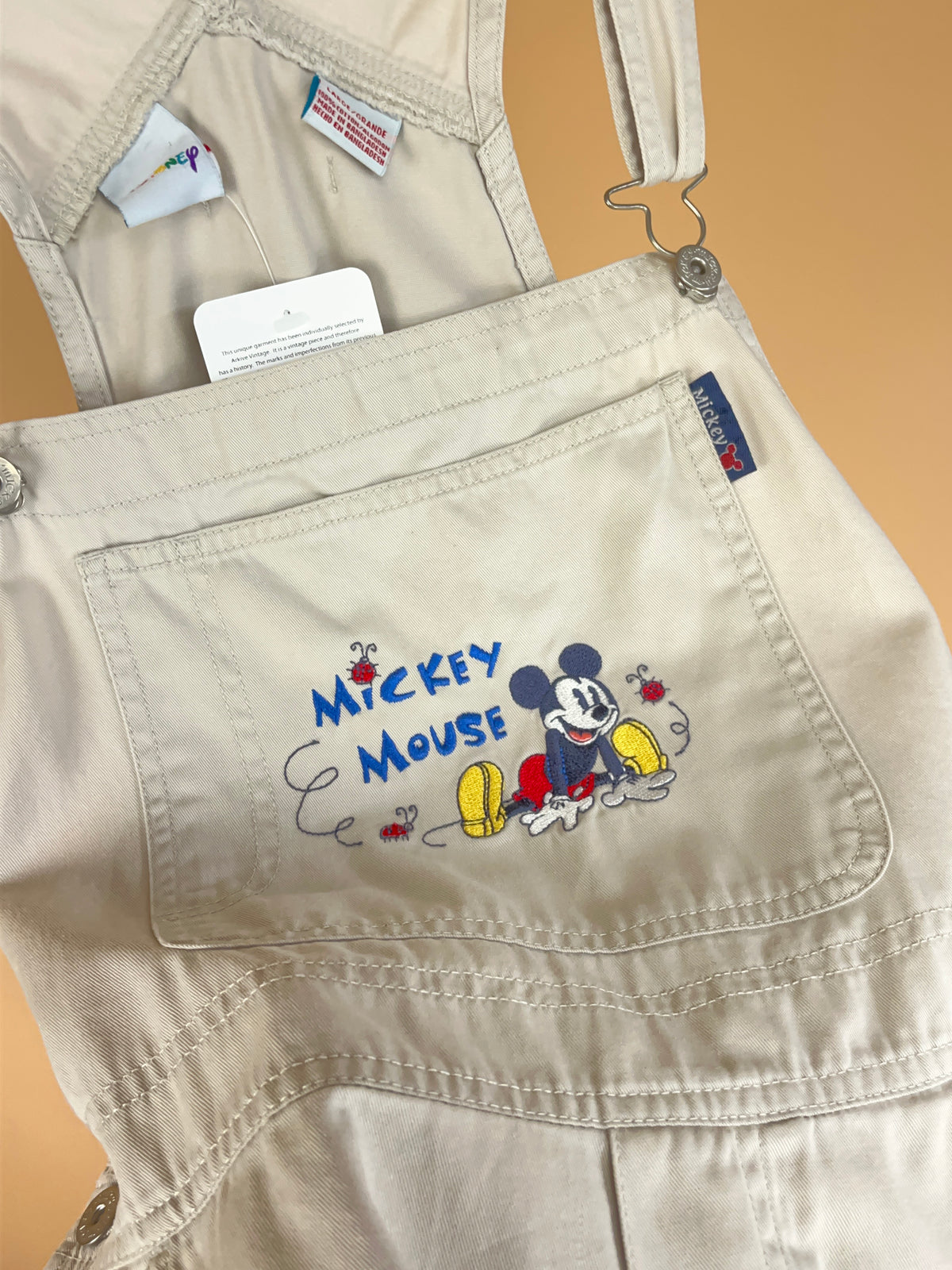 Y2K Mickey Mouse Dungaree Shorts