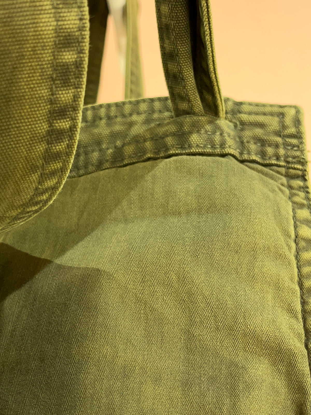Y2K Olive Green Cargo Dungarees Wide Leg Military Style - 30"