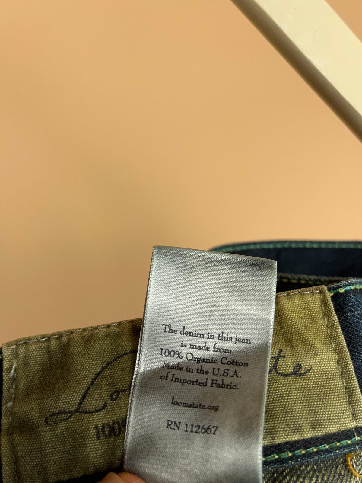 Y2K Loomstate organic dark wash denim jeans with five-pocket styling — Arkive Vintage
