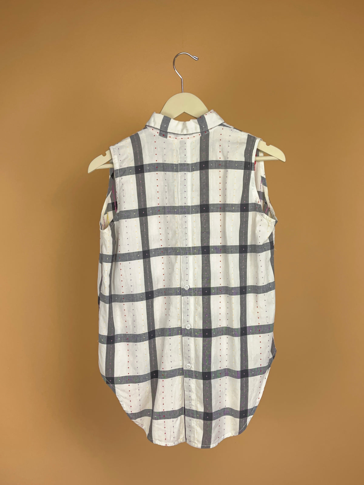 Checkered Collard Blouse