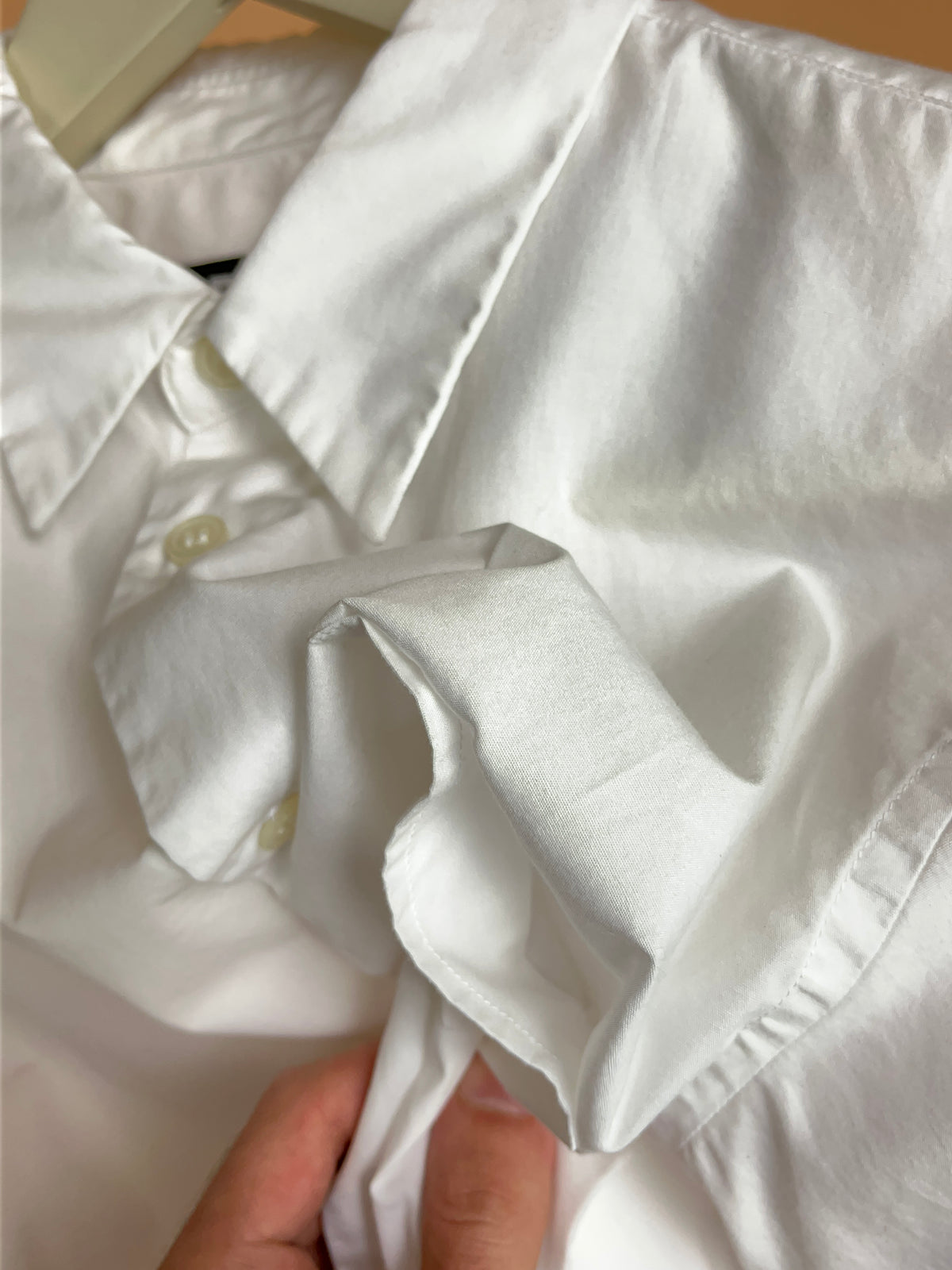 BLACK Comme des Garçons white cotton shirt, Japan-exclusive diffusion line — Arkive Vintage