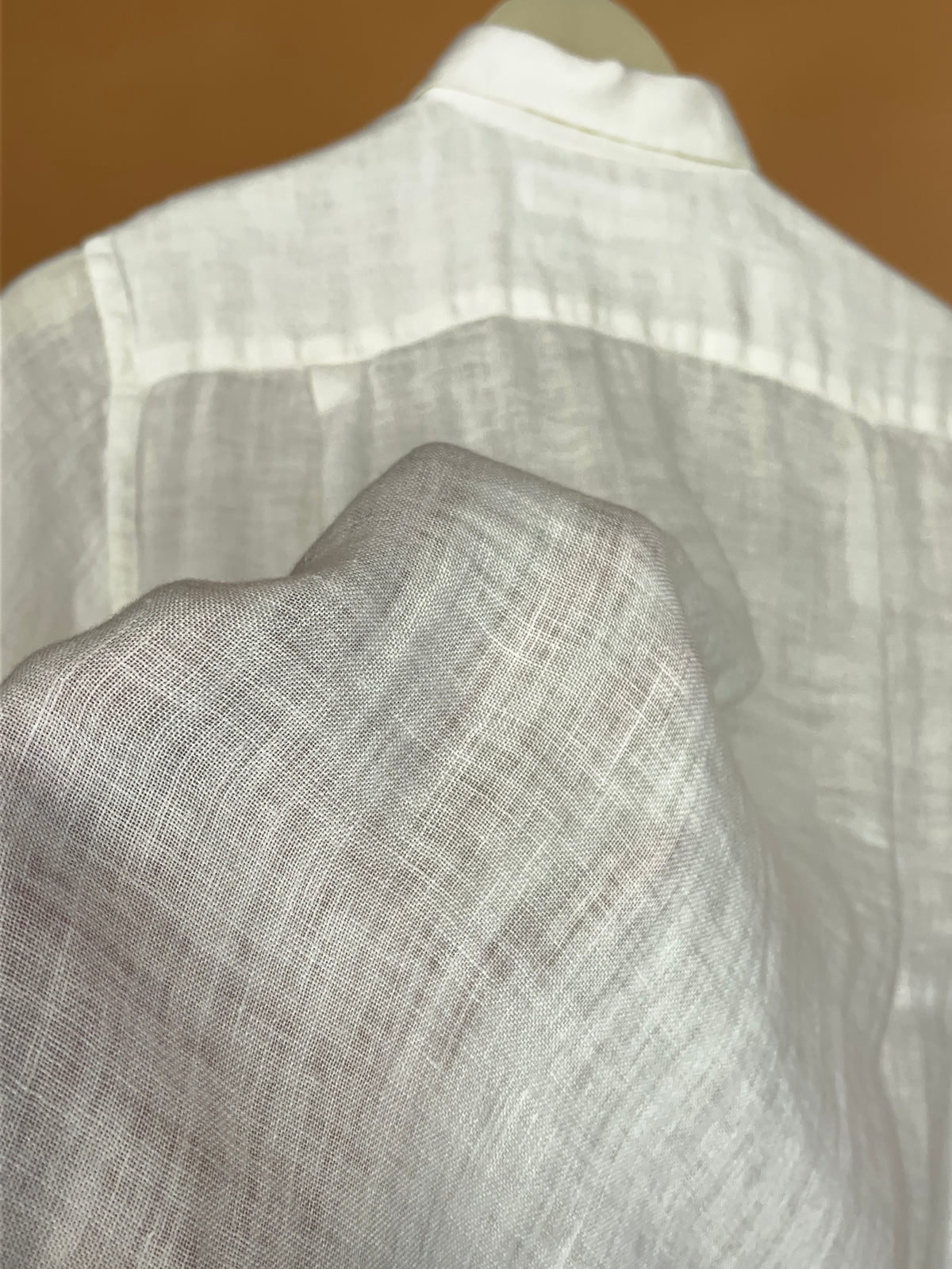 Comme des Garçons white 100% linen shirt, made in France, easy drape — Arkive Vintage