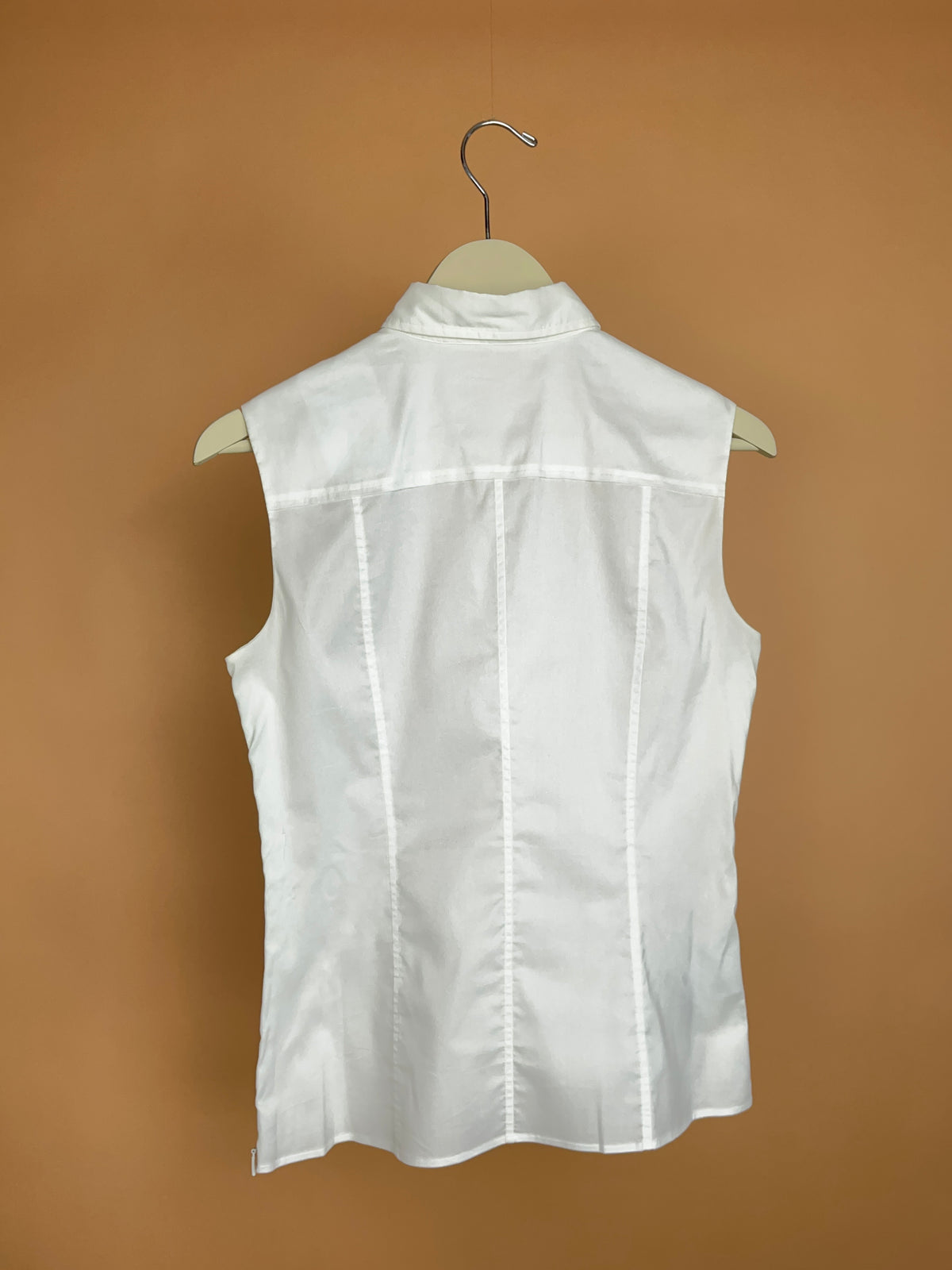 Hugo Boss White Sleeveless Blouse - S