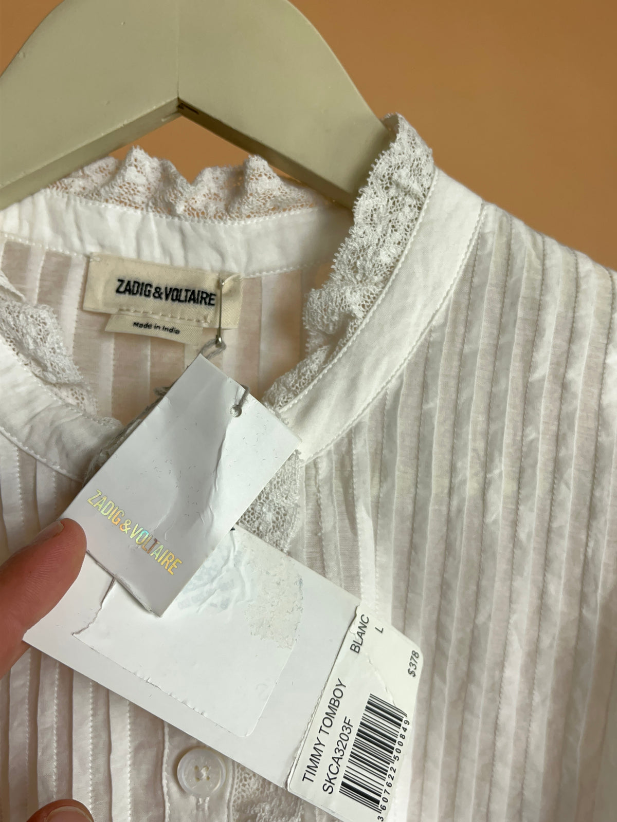 Y2K Zadig & Voltaire Timmy Tomboy Layered Lace Blouse - M