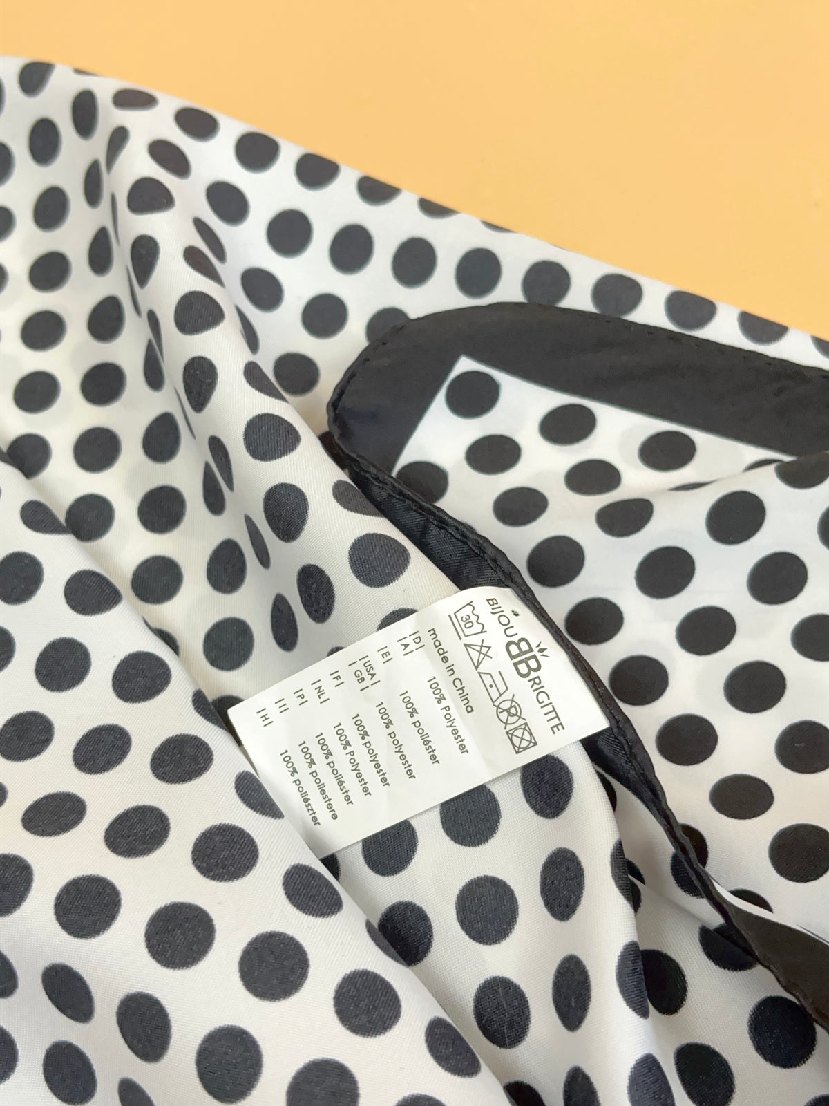 Black & White Polka Dot Scarf