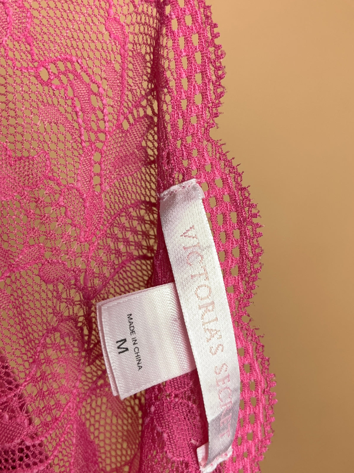 Victoria's Secret Fuchsia Lace & Pleated Slip Dress - S