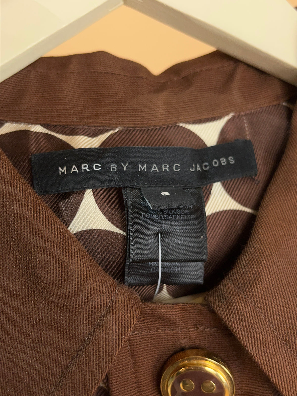 MARC BY MARC JACOBS Silk Chocolate Polka Dot Dress - 8
