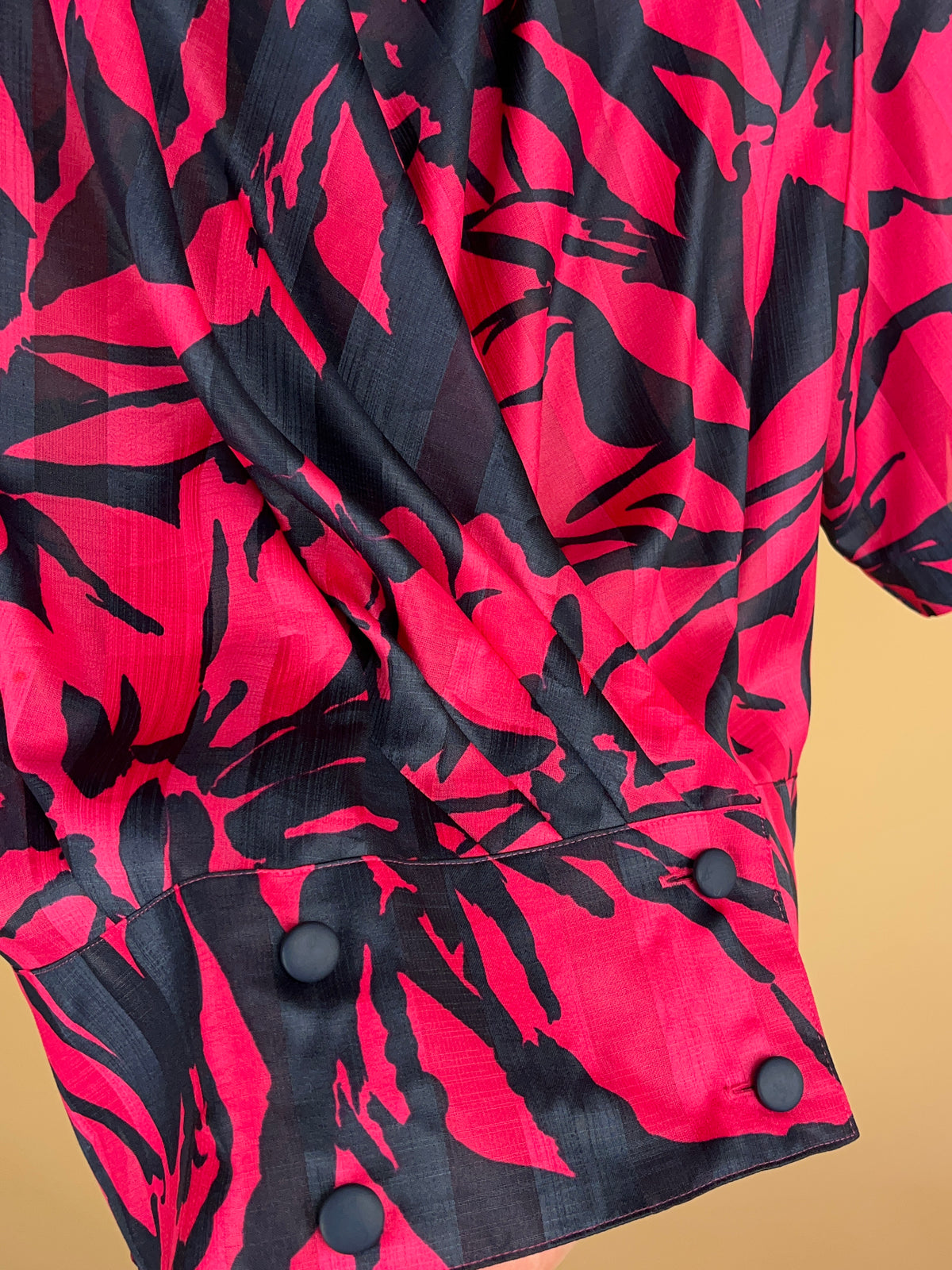 1980's Pierre Balmain Abstract Print Blouse - M