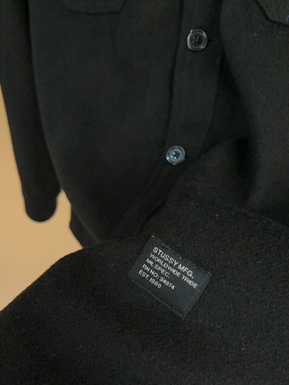Stussy Black Wool/Viscose Work Jacket