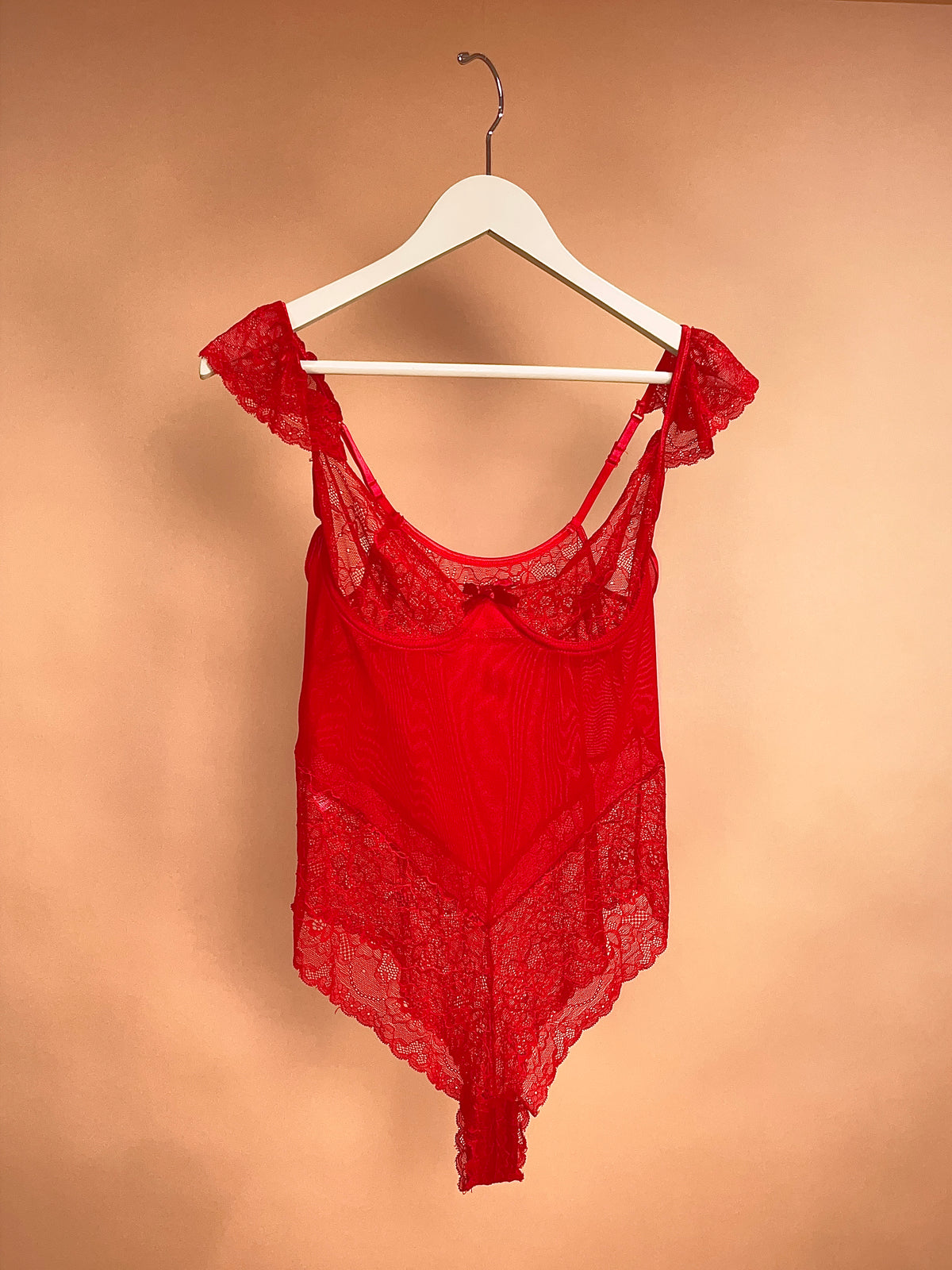 Y2k Red Cami Teddy size L