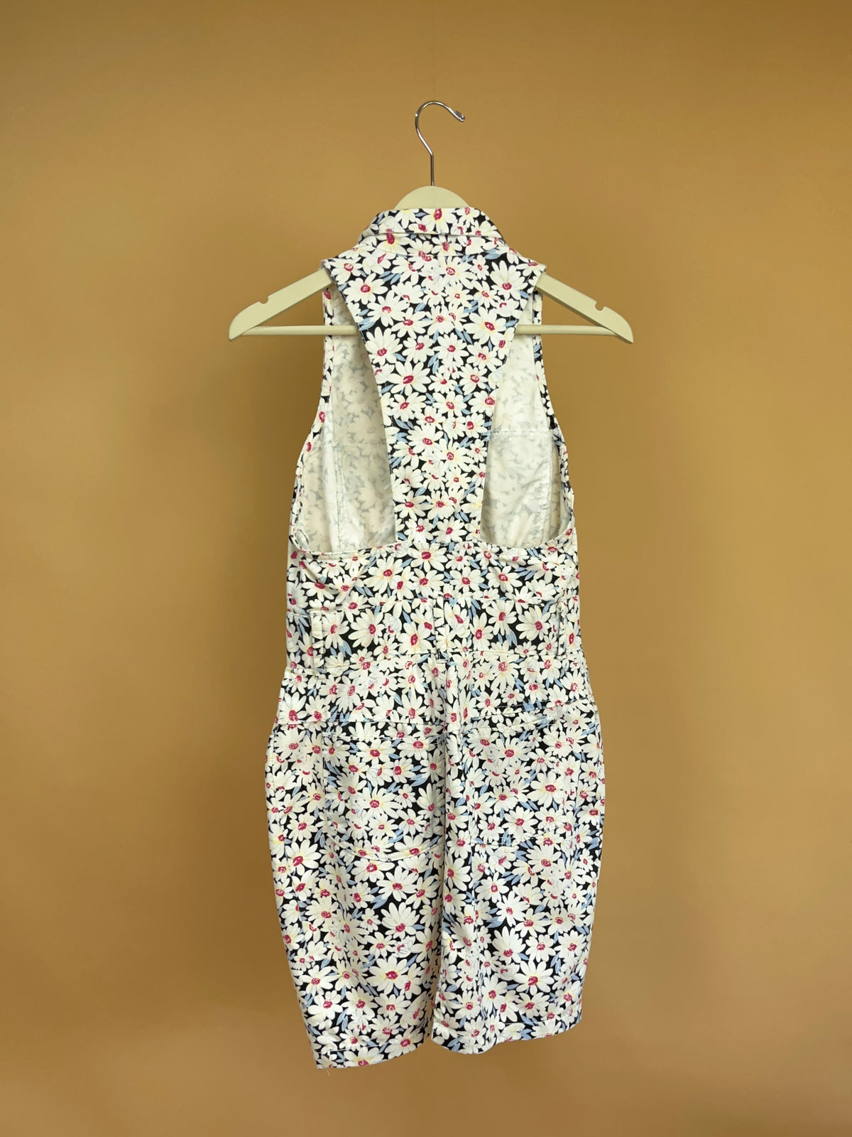 1990s Paris Blues Denim Floral Dress - 8