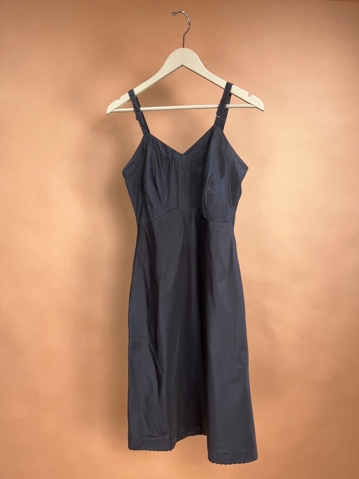 1950's Wearpruf by Blou-Slip Black Midi Slip Dress size S