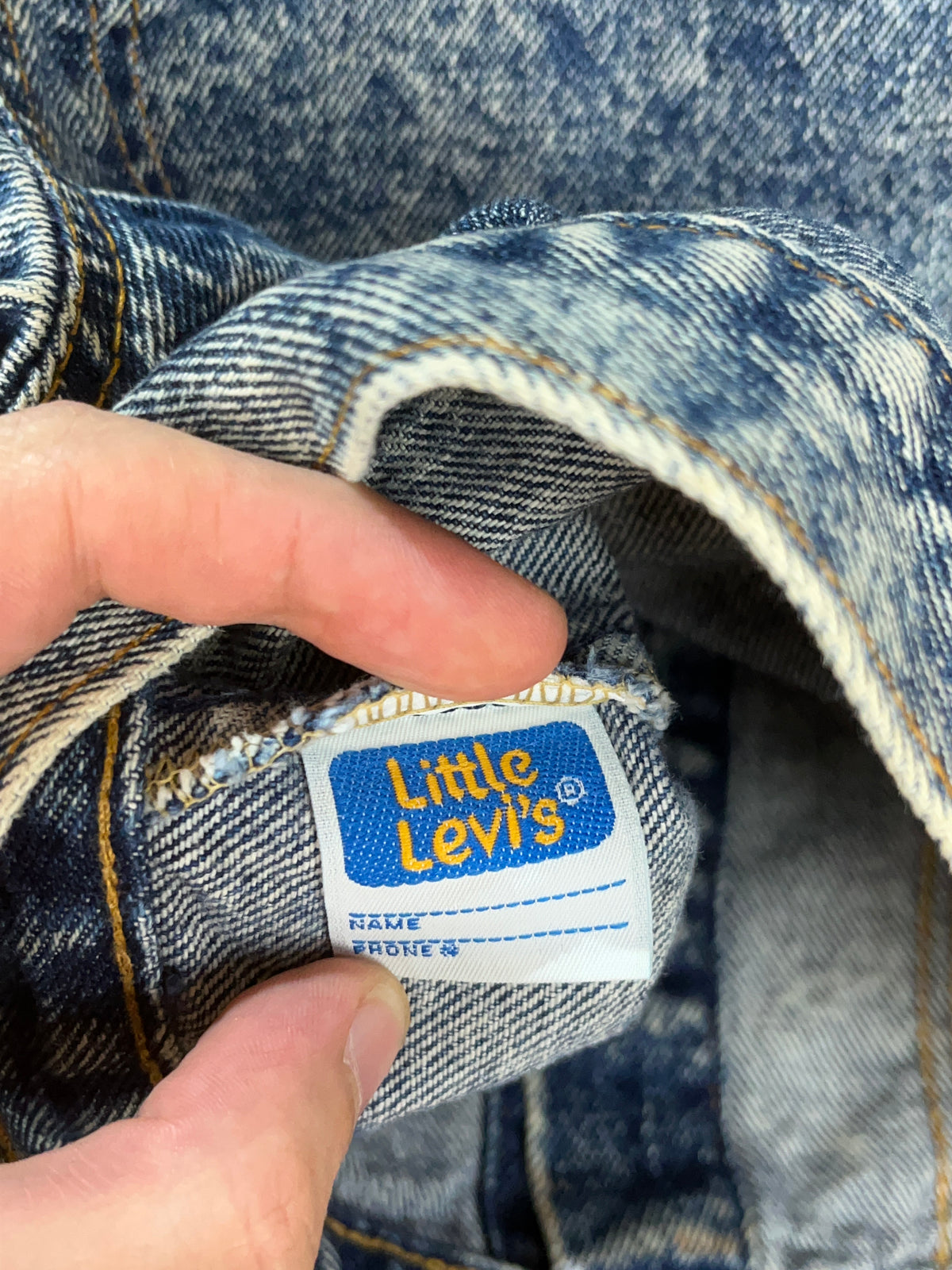 1980s Little Levi's Acid Wash Denim Jacket - 4Y