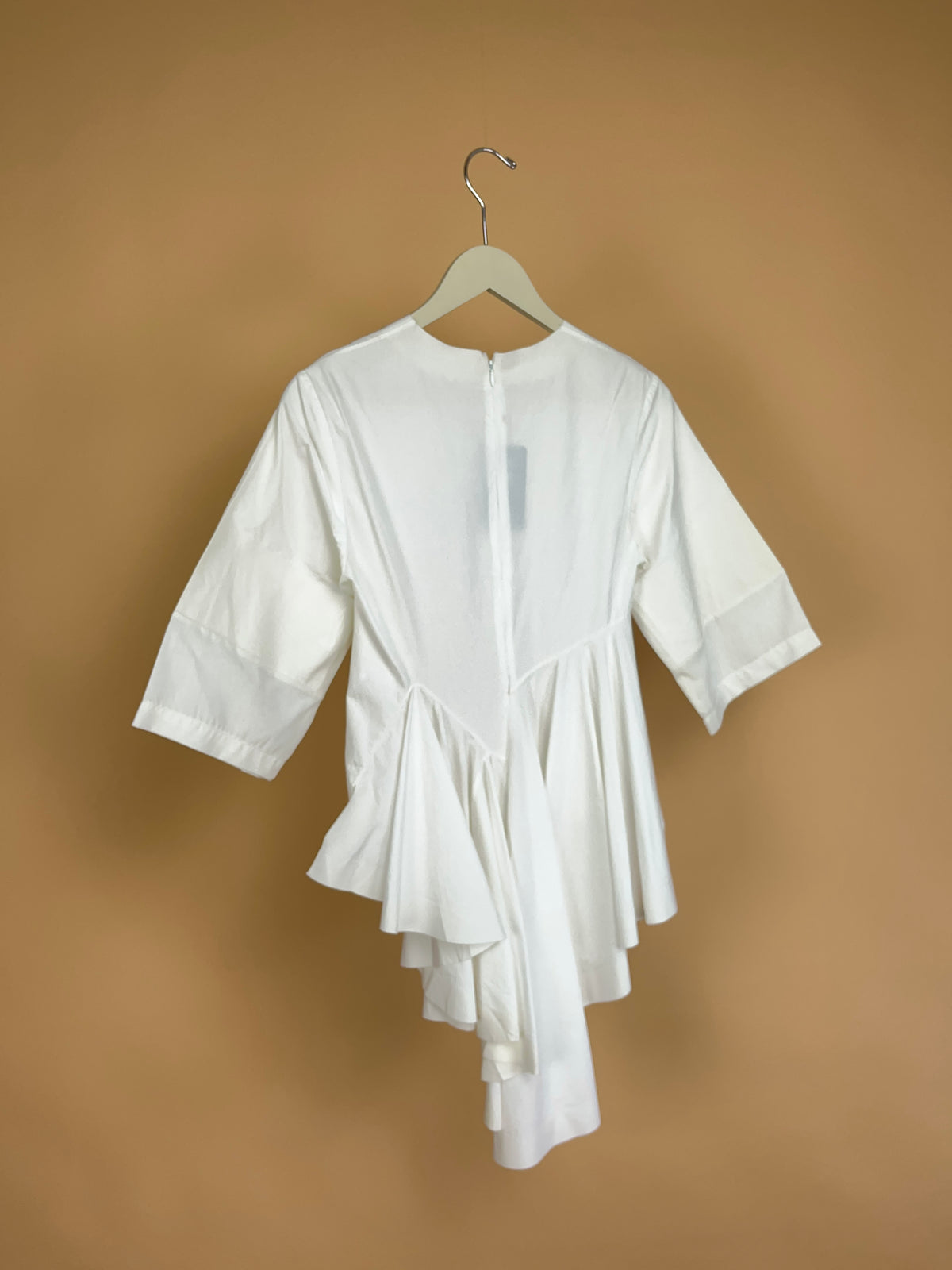 1990s Celine Crisp Tux Style Tunic Blouse