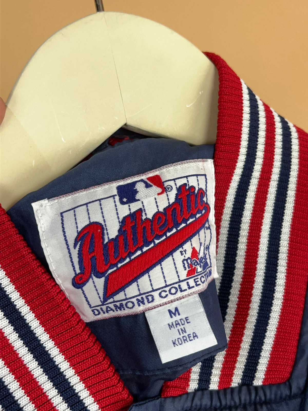 1990's Red Sox Majestic Athletic kids baseball jacket in red white and blue — Arkive Vintage