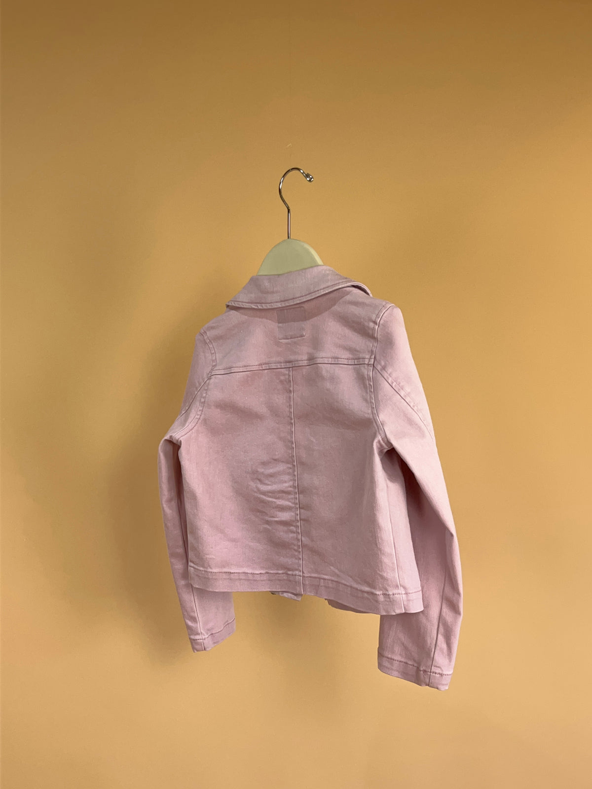 Y2K OshKosh Baby Pink Denim Jacket - 7Y