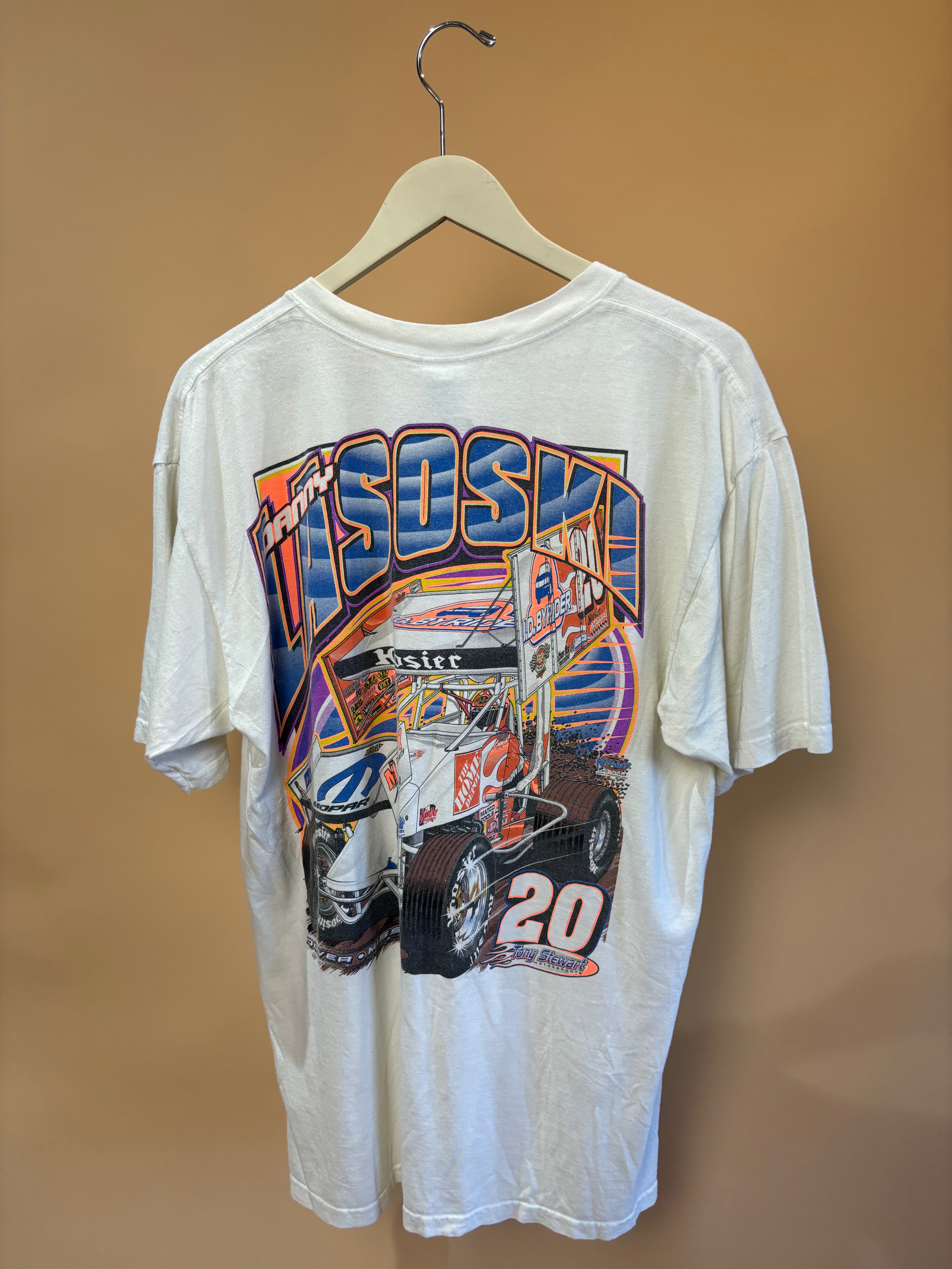 1990s Autographed Danny Lasoski Race Car T-Shirt - L