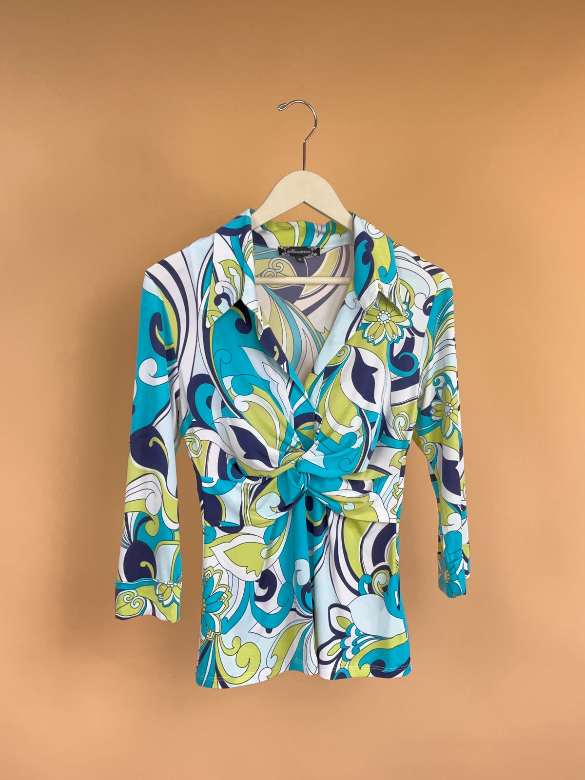Psychedelic Abstract Print Blouse - 12