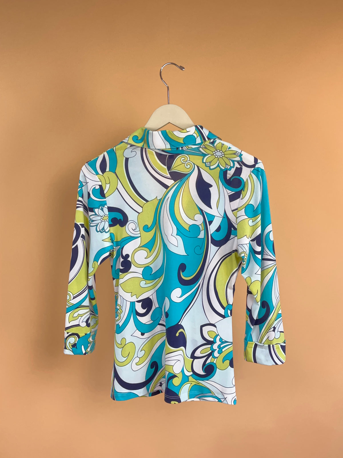Psychedelic Abstract Print Blouse - 12