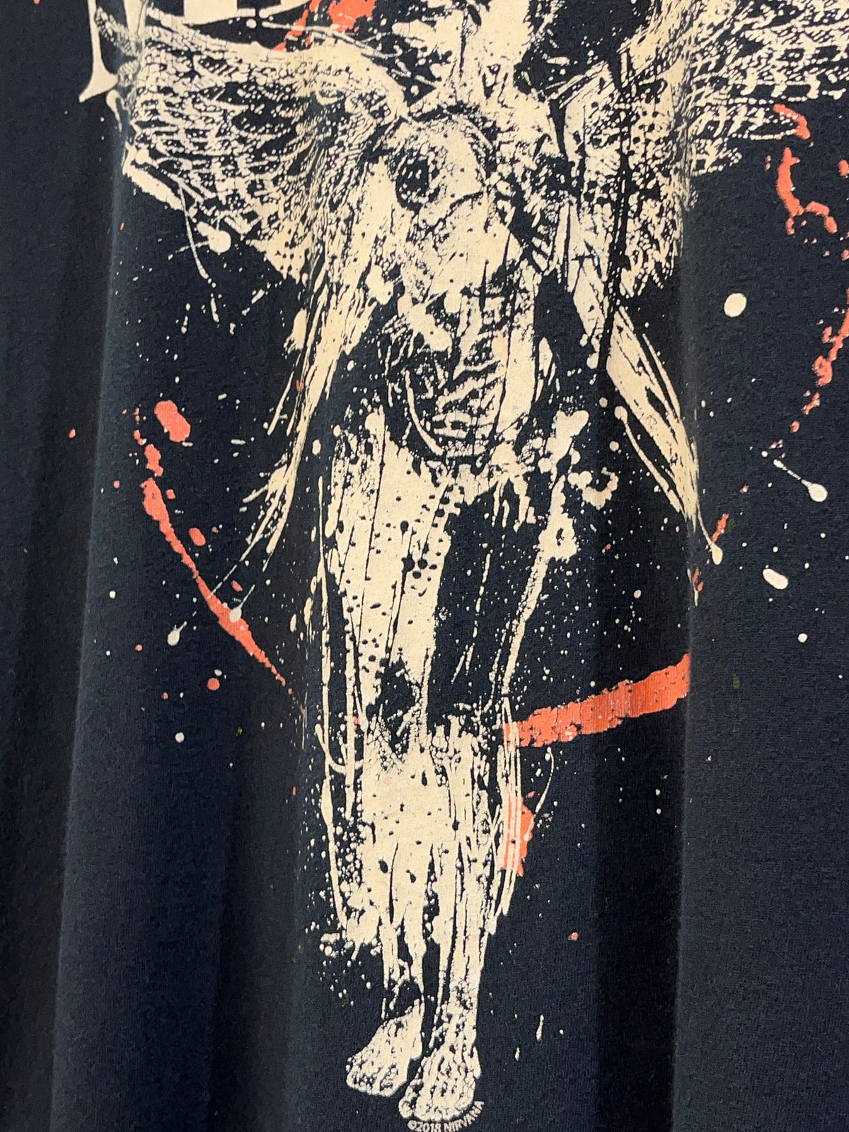 Nirvana In Utero Faded Black Graphic Band Tee - S