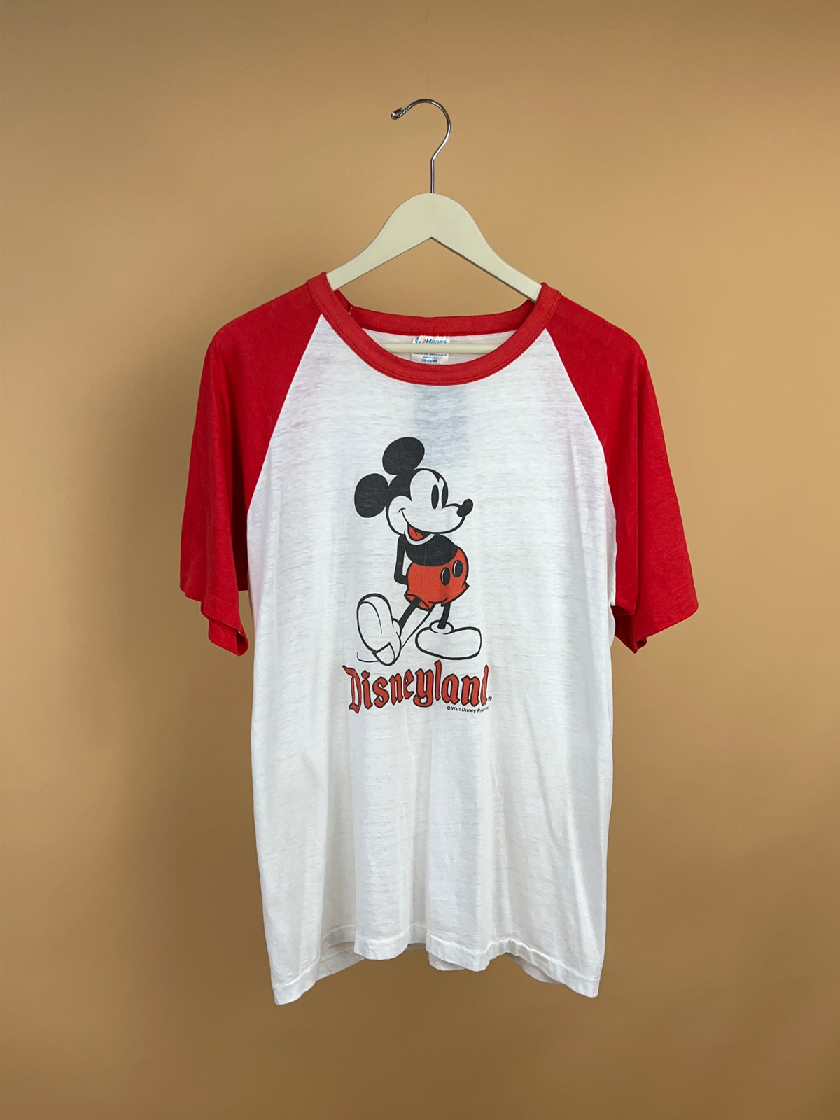 1980s Disneyland Mickey MouseRaglan Sleeve Graphic T-Shirt - Made in USA - L