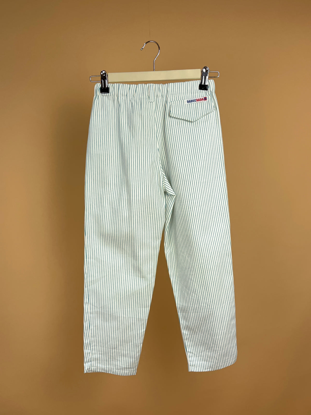 1980s Dadoe Dada Aqua Pinstripe Jeans - 7Y