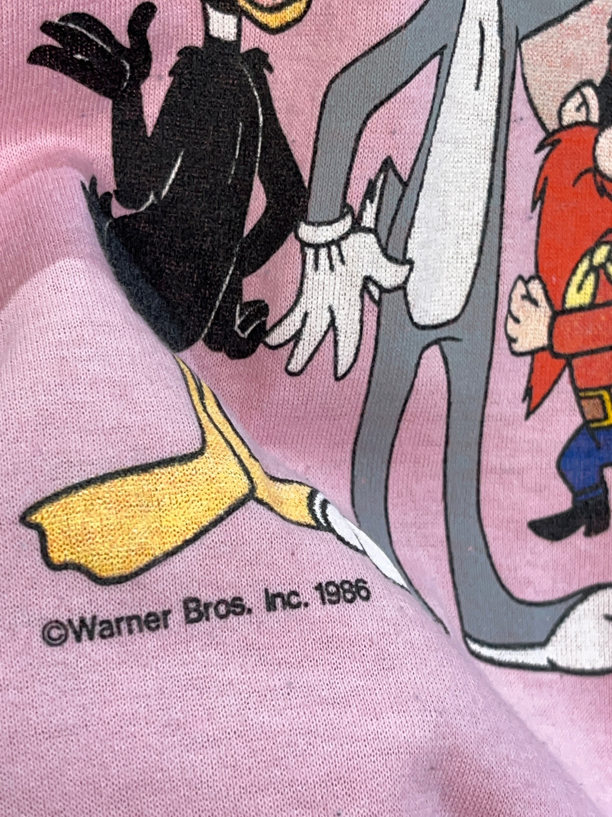 1980's Warner Bros Looney Tunes Magic Mountain Pink Tee - S