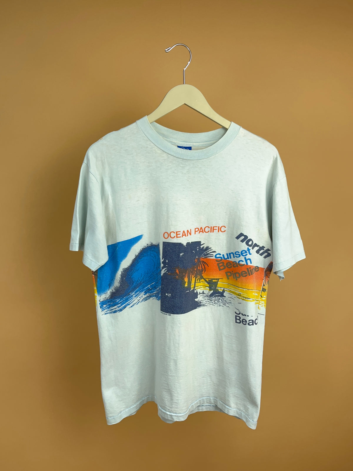 1986 Ocean Pacific Pipeline Graphic T-Shirt - L
