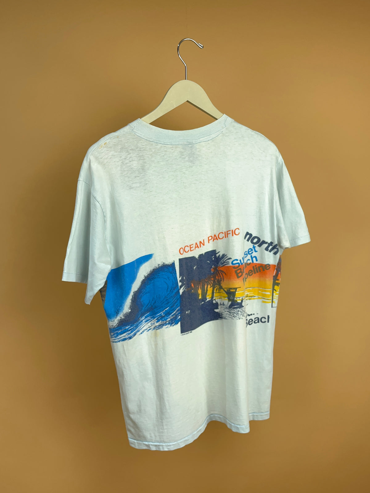 1986 Ocean Pacific Pipeline Graphic T-Shirt - L