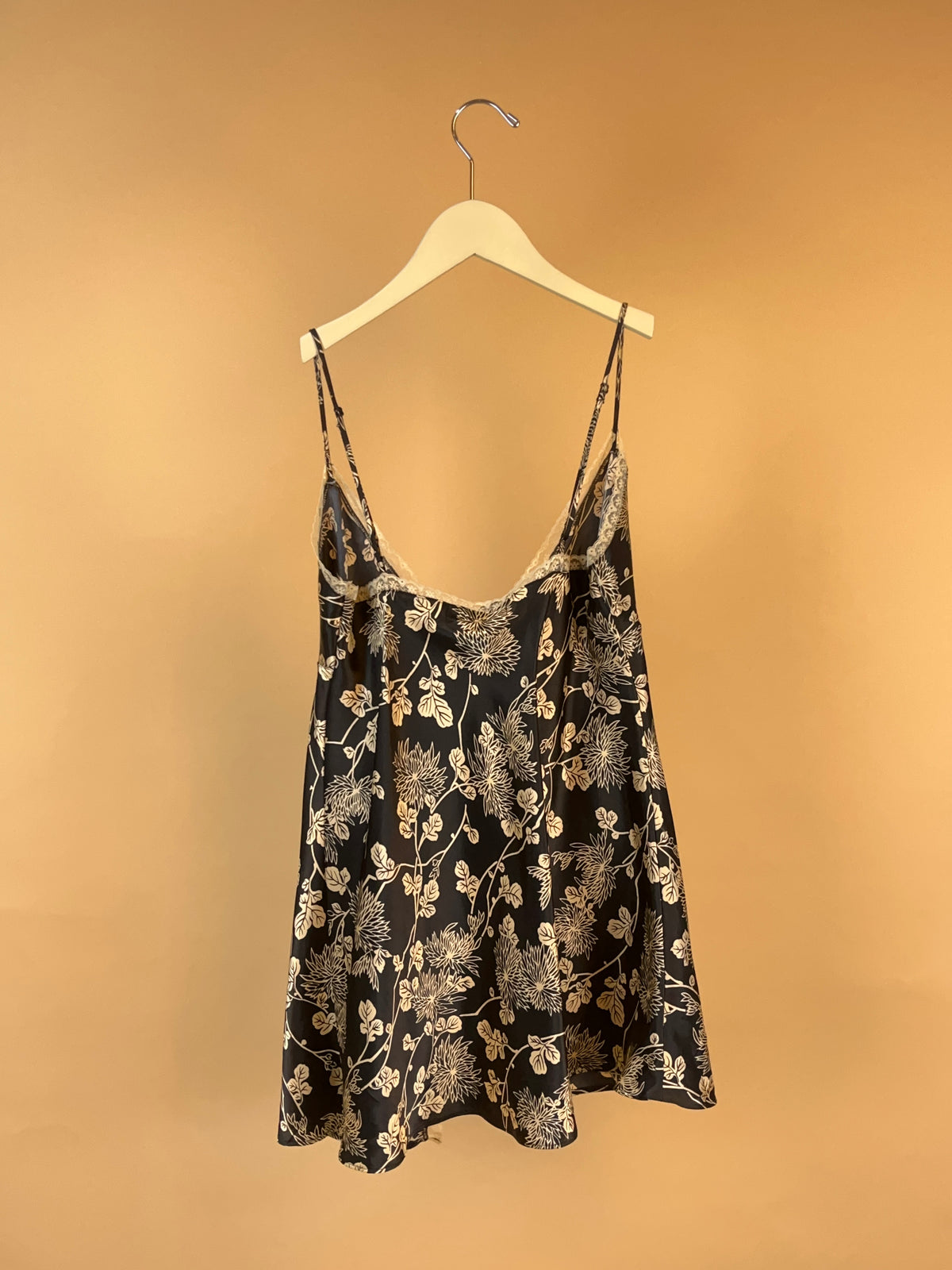 Victorias Secret Black and Beige Floral Cami