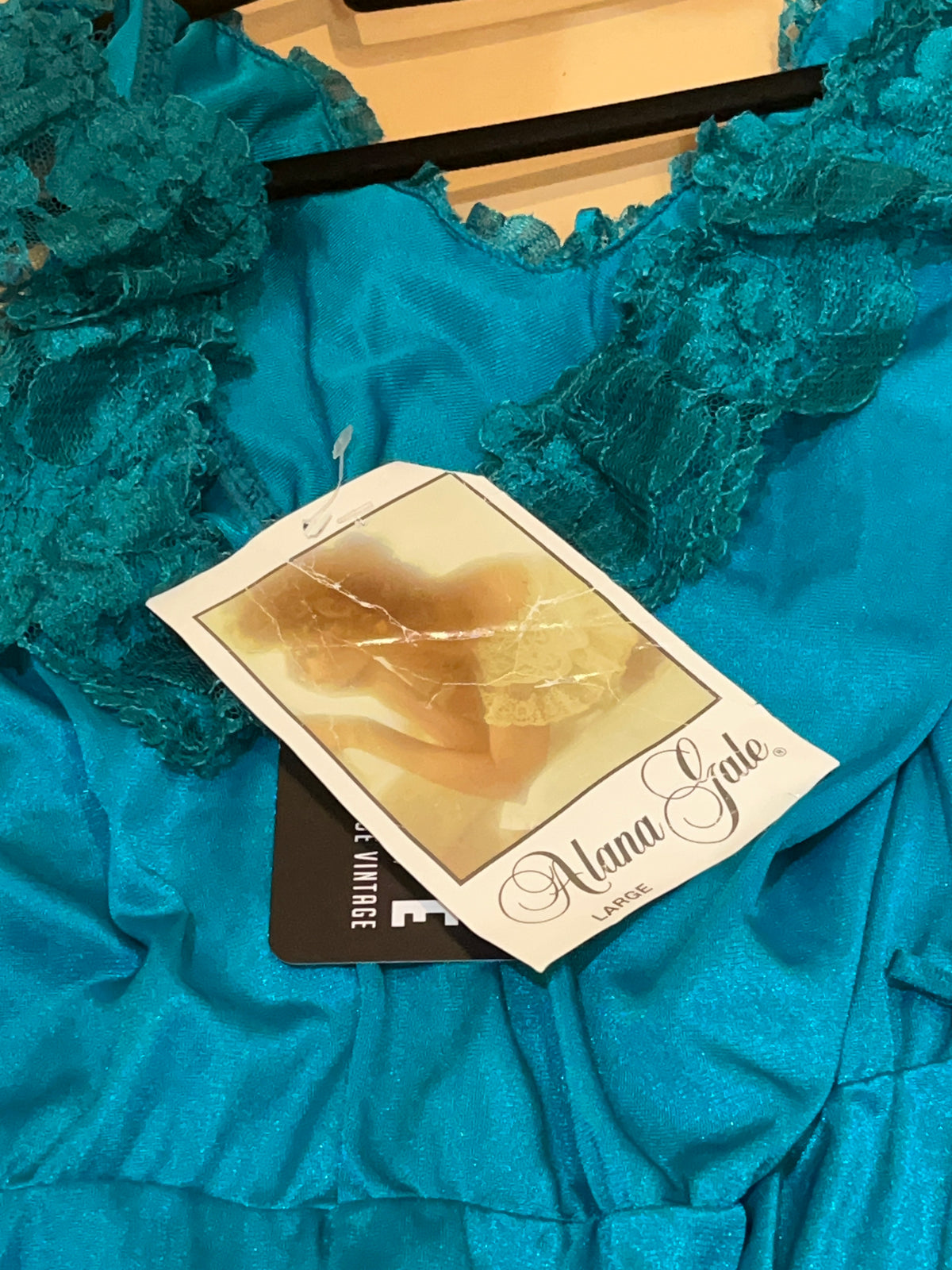 Alana Gale Deadstock Turquoise Lace Teddy