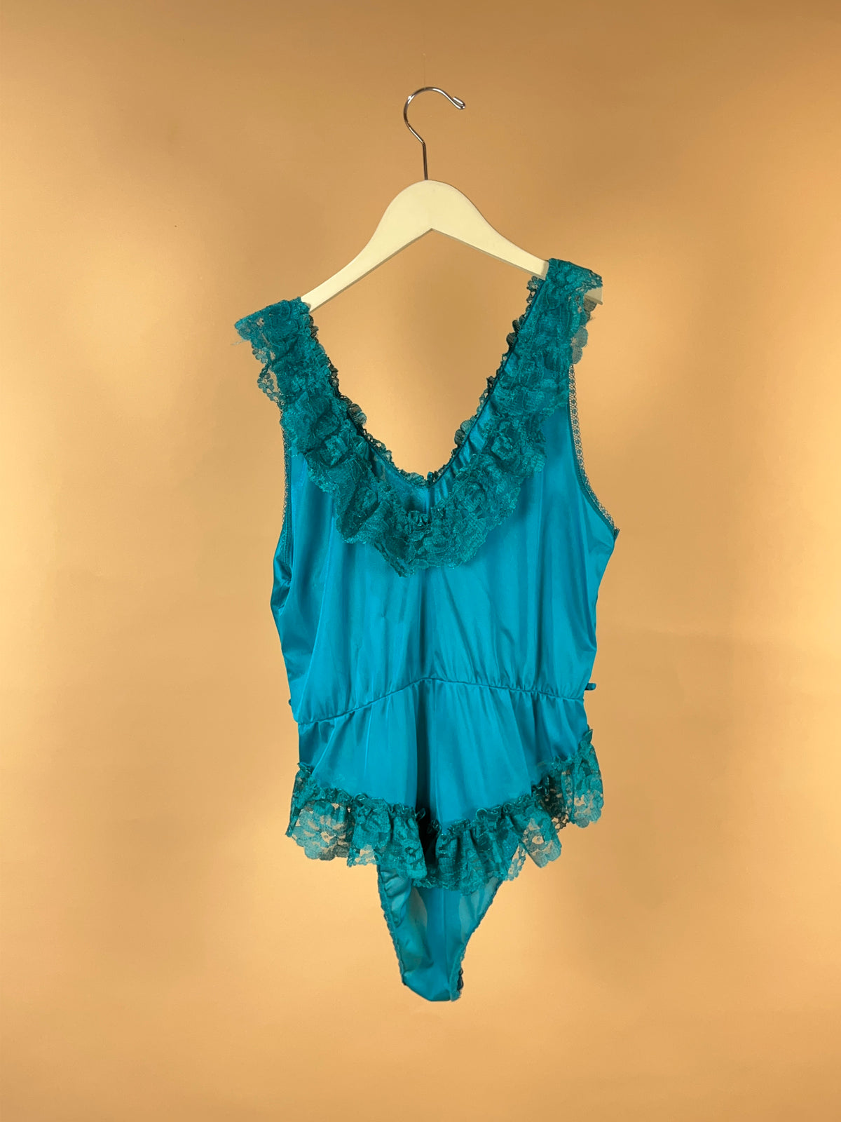 Alana Gale Deadstock Turquoise Lace Teddy