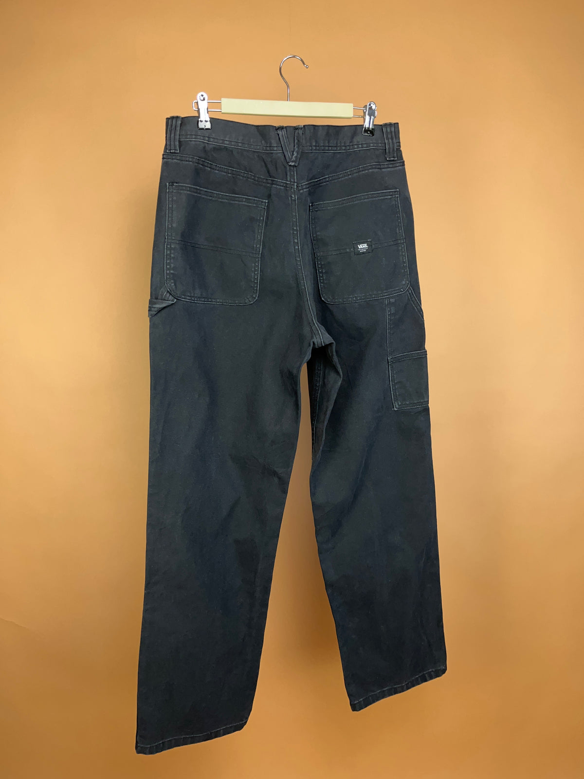 Vans Drill Chore Carpenter Black Wide Leg Carpenter Jeans - 32"