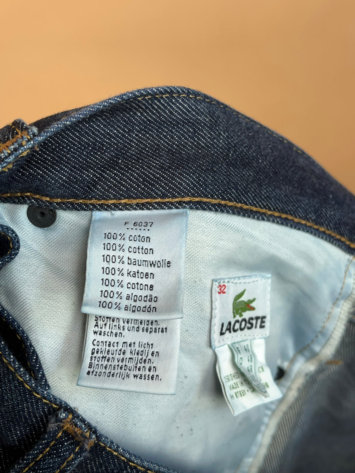 1990's Lacoste Navy Selvedge Denim - 32