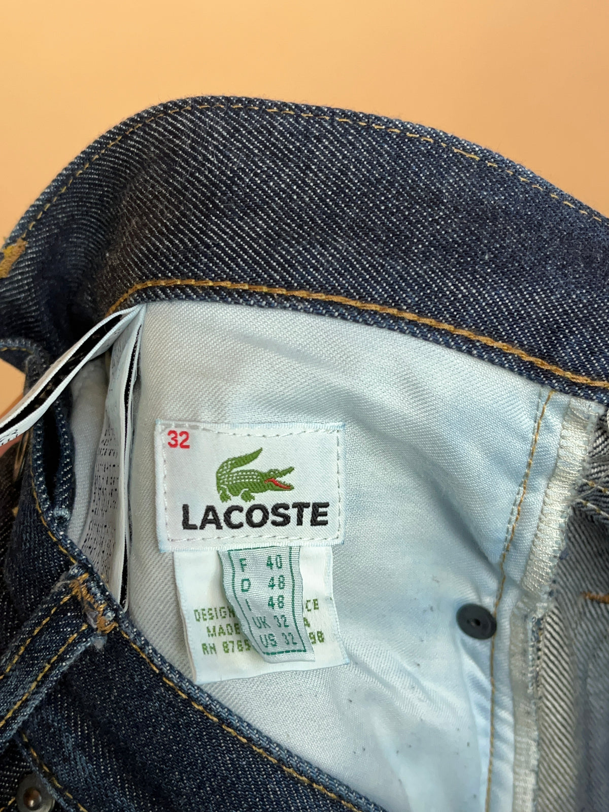 1990's Lacoste Navy Selvedge Denim - 32