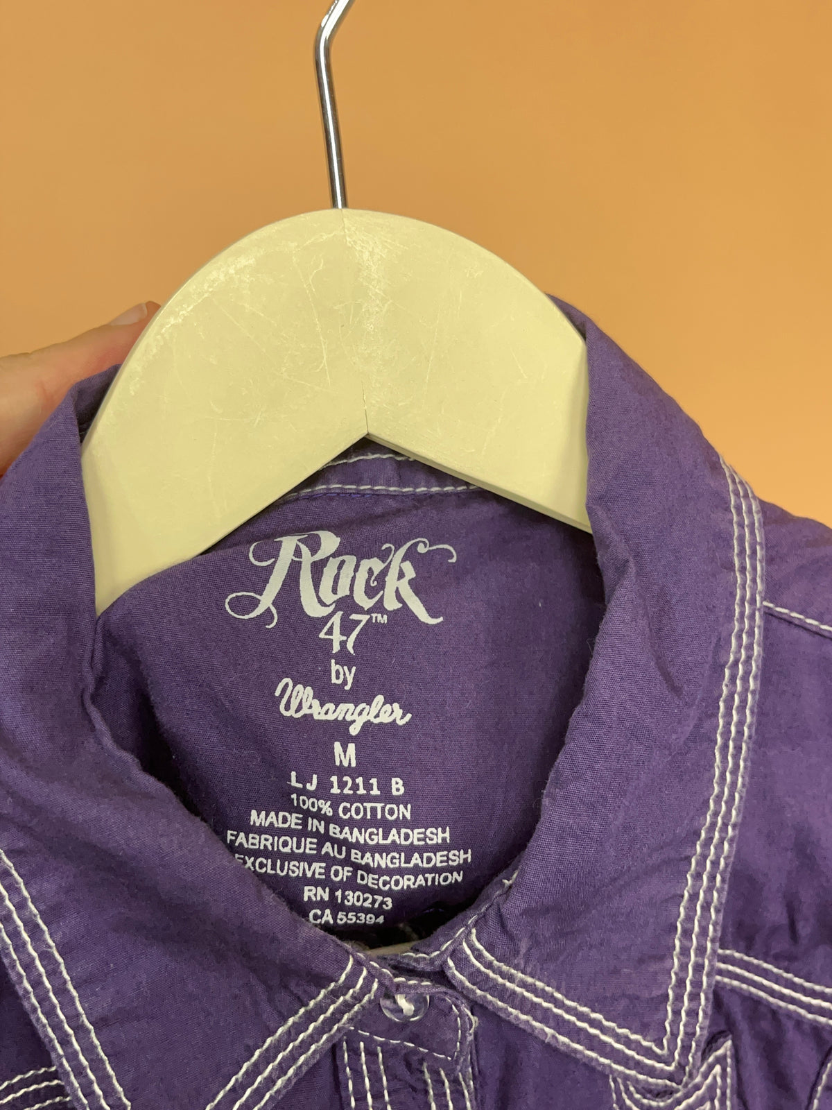 Rock 47 by Wrangler Purple Western Shirt - M
