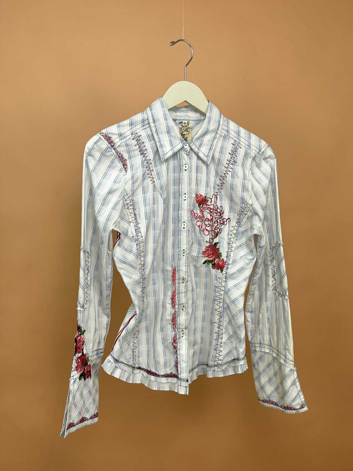 Johnny Was "Workshop" Floral Embroidered Shirt - S