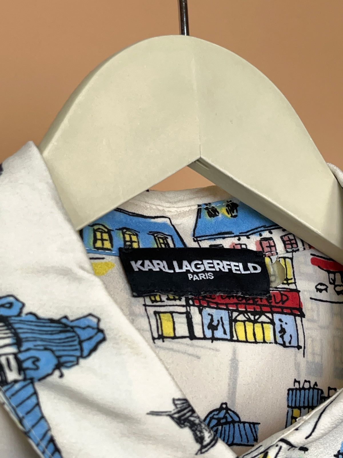 Y2K Karl Lagerfeld Hand-Drawn Parisian Blouse - 10
