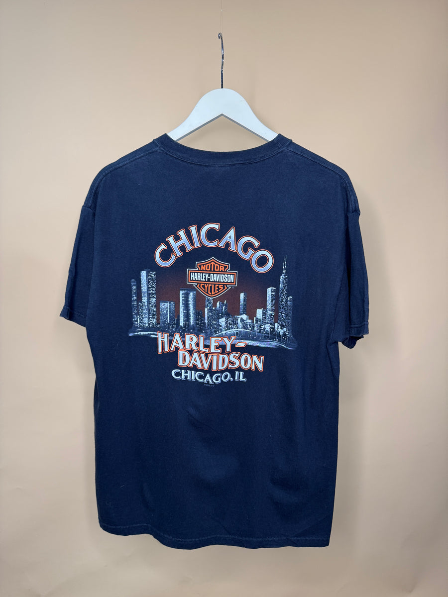 【IONSEOUL】Harley Davidson Logo Chicago T-Shirt 4JH529 Harley Davidson Chicago T-shirt Size S - Etsy