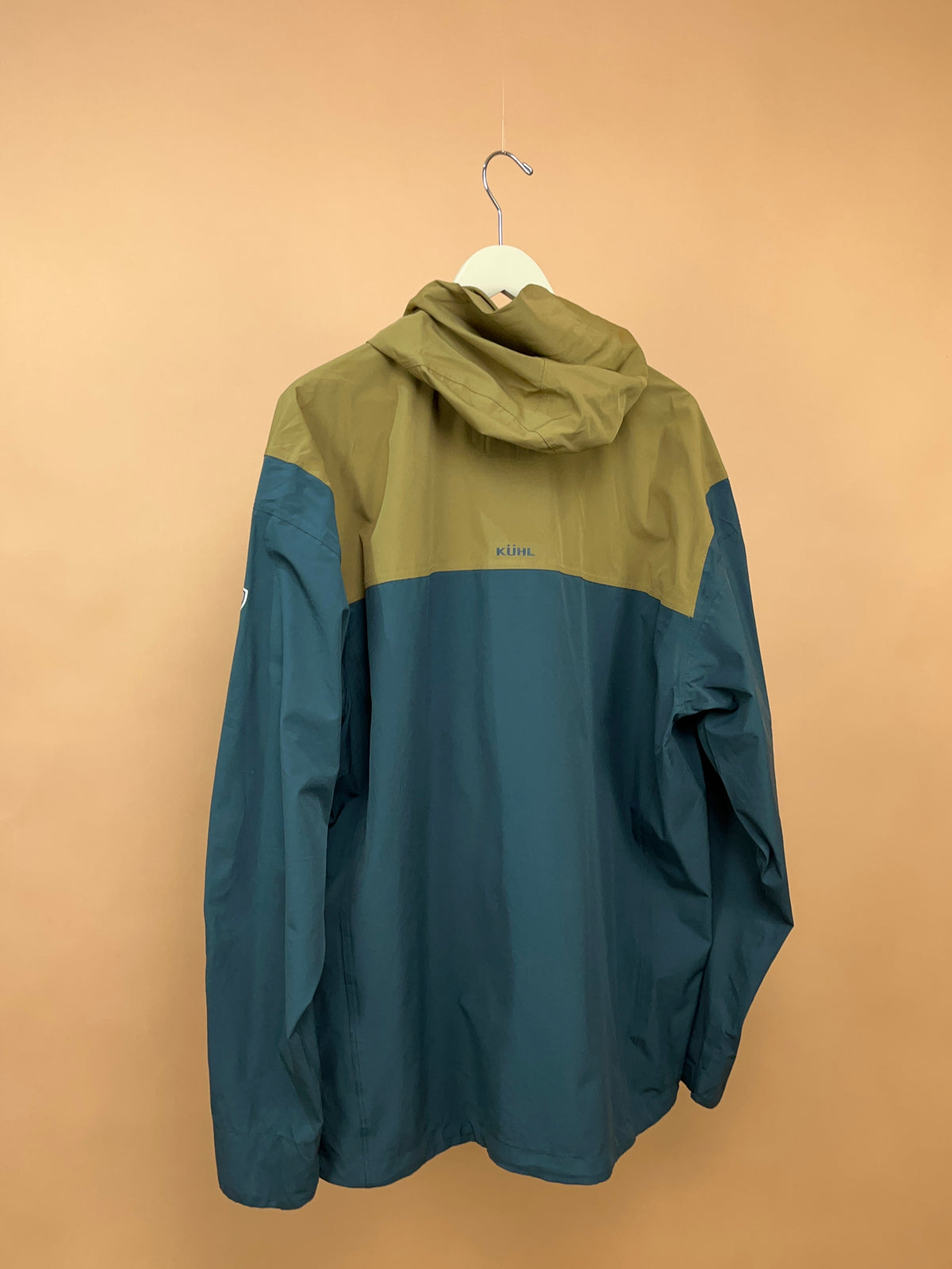 Y2K Kuhl Deep Pond & Dark Khaki Colour Block Windbreaker - XL