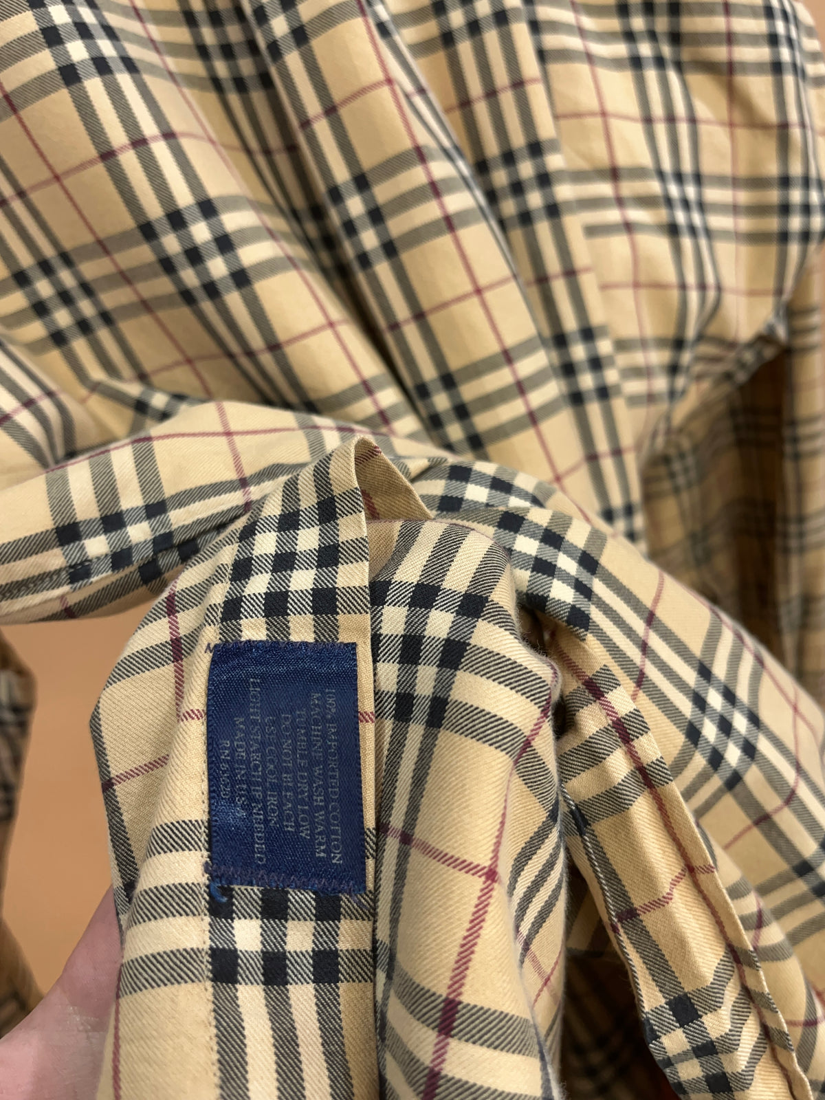 Y2k Burberry London Made In USA Nova Check Shirt - L