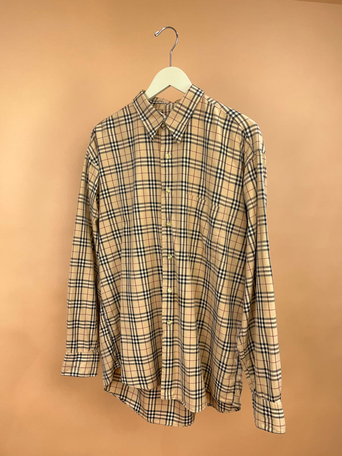Y2k Burberry London Made In USA Nova Check Shirt - L