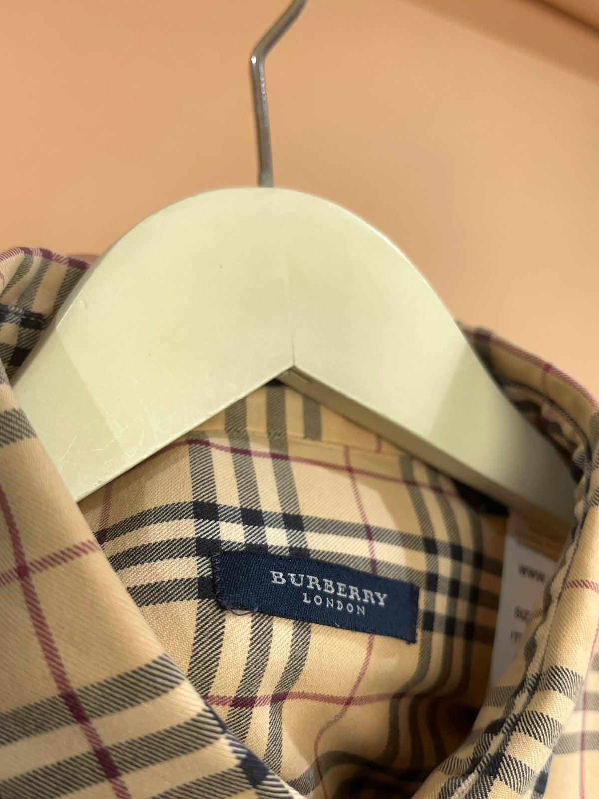 Y2k Burberry London Made In USA Nova Check Shirt - L