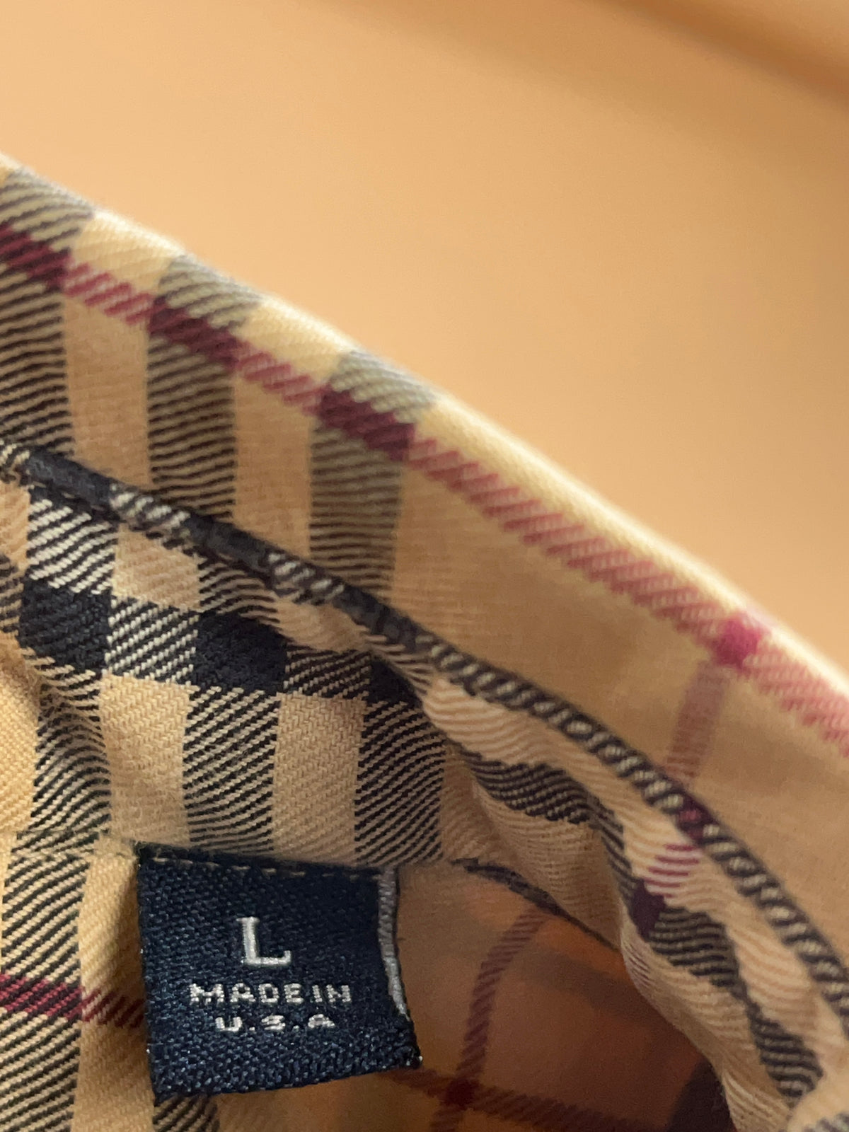 Y2k Burberry London Made In USA Nova Check Shirt - L
