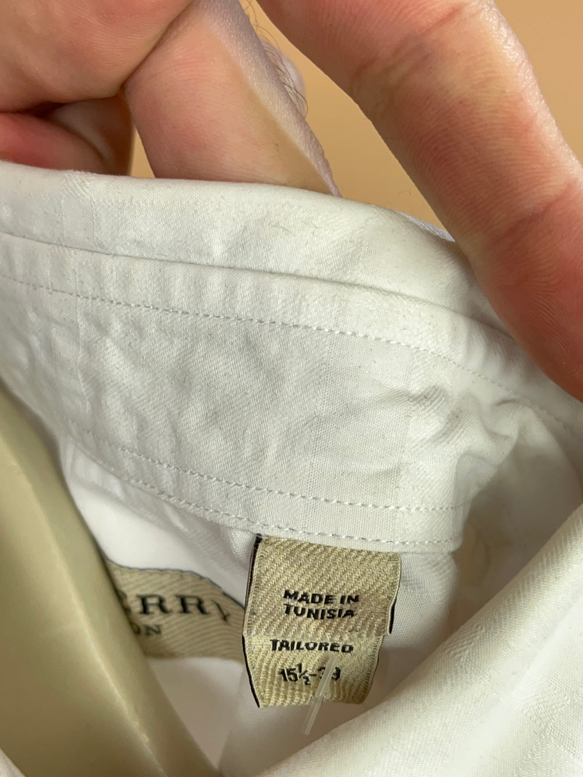 Y2k Burberry London White Geometric Check Shirt - M