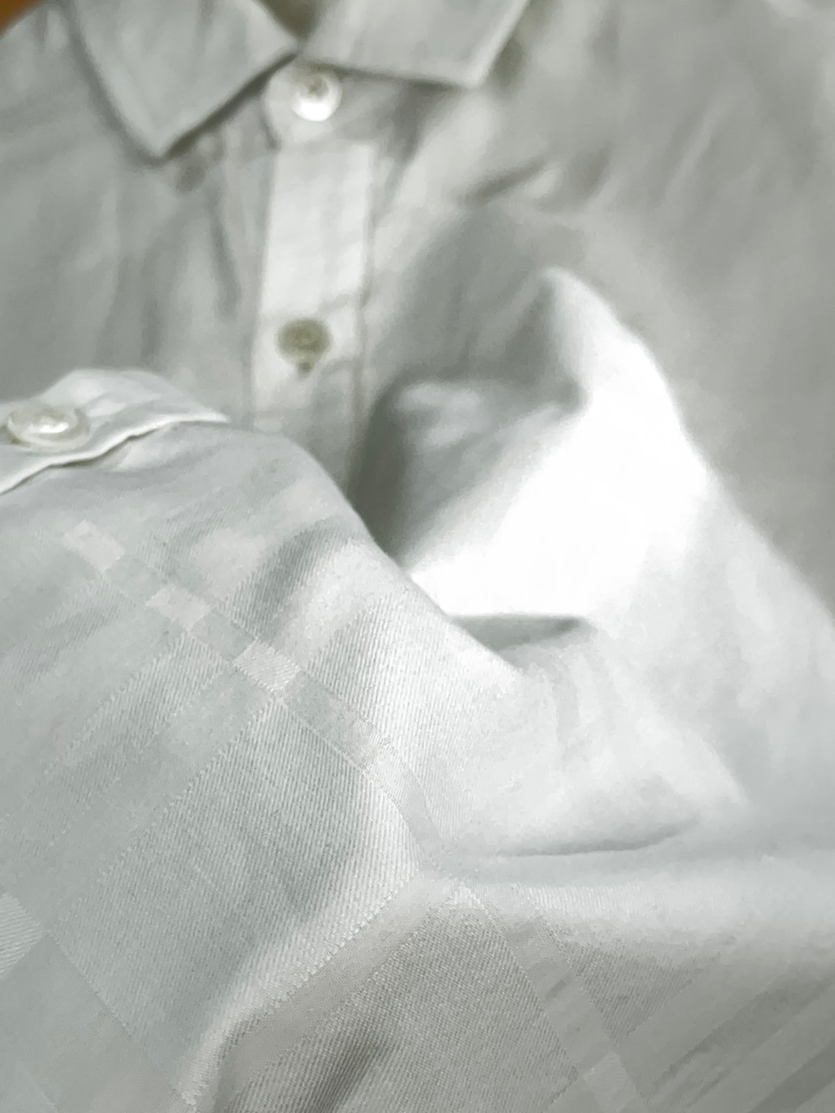 Y2k Burberry London White Geometric Check Shirt - M